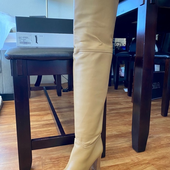 Tamara Mellon Tall Boots in Chamois - Picture 5 of 9